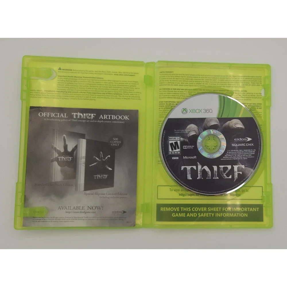 Thief - Xbox 360 - CIB w/ Insert - Tested - Square Enix Stealth